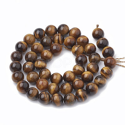 Natural Tiger Eye Beads Strands G-S333-6mm-001-1