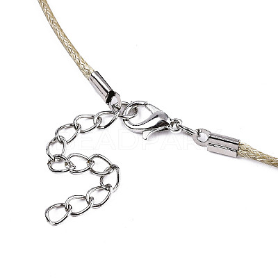 Waxed Cotton Cord Necklace Making X-MAK-S034-024-1