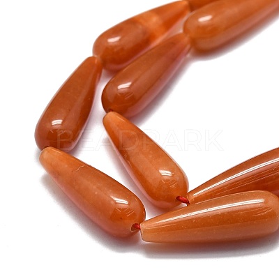 Natural Red Aventurine Beads Strands G-E576-33-1