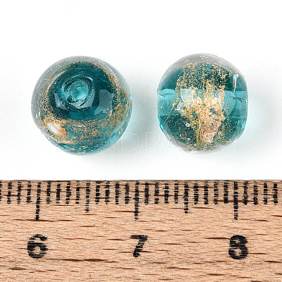 Handmade Gold & Silver Foil Glass Beads FOIL-N030-03A-01E-1