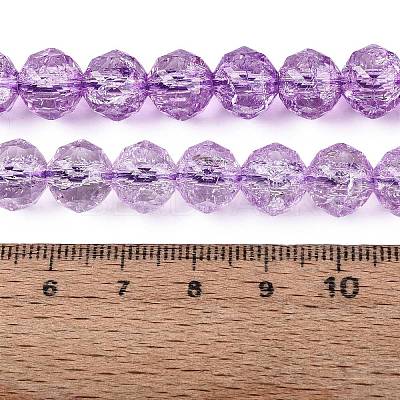 Crackle Transparent Glass Beads Strands GLAA-N063-10mm-13-1