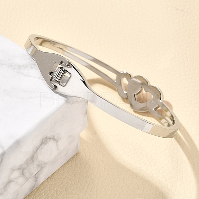 304 Stainless Steel Hinged Bangles for Women BJEW-F474-37P-02-1