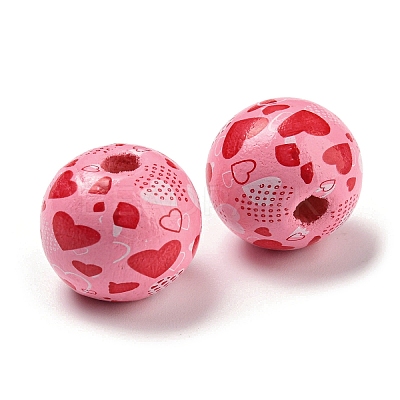Printed Wood Beads WOOD-A022-01D-1