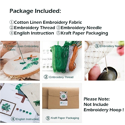 Mountain & River Scenery Pattern Embroidery Starter Kits DIY-P077-072-1
