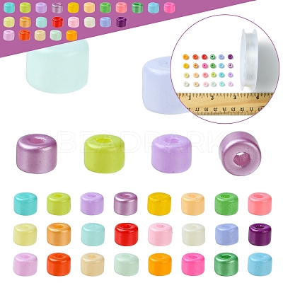 DIY Column Baking Paint Glass Seed Beads Bracelets Making Kits SEED-FS0001-39-1