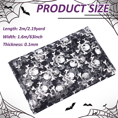 Halloween Polyester Mesh Fabric AJEW-WH0314-852D-1