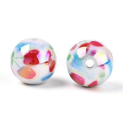 Printed Opaque Acrylic Beads X1-MACR-T048-04C-1