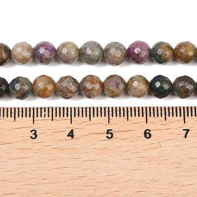 Natural Red Corundum Beads Strands G-K405-A01-6mm-1