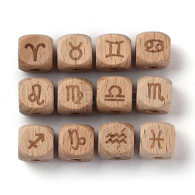 Natural Wood Constellation Beads LS-WOOD-M002-11-1