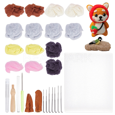 Needle Felting Wool Roving AJEW-PH0011-68-1