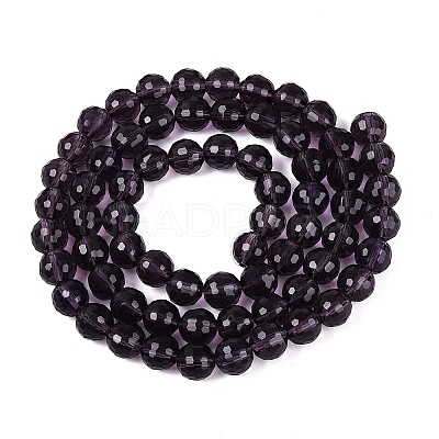 Transparent Glass Bead Strands GLAA-R095-8mm-40-1