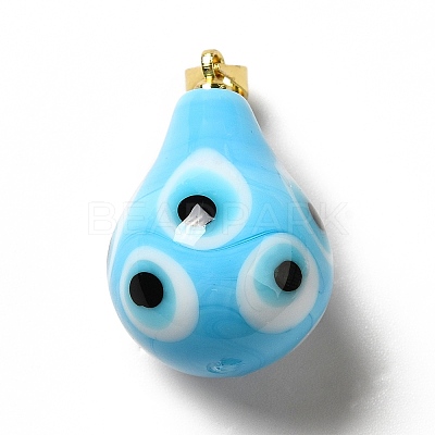Handmade Evil Eye Lampwork Pendants LAMP-F026-04C-1