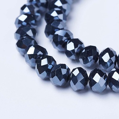 Electroplate Glass Beads Strands EGLA-A034-P6mm-A18-1