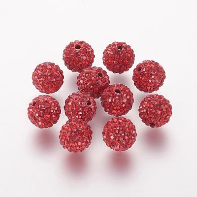 Polymer Clay Rhinestone Beads RB-K050-10mm-C22-1