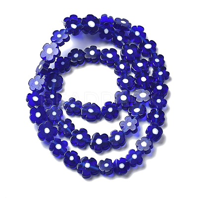 Handmade Millefiori Lampwork Beads Strands LAMP-F035-09M-1