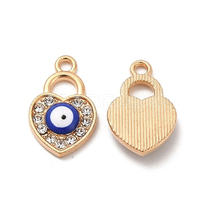 Alloy Evil Eye Enamel Pendants PALLOY-B009-31KCG-1