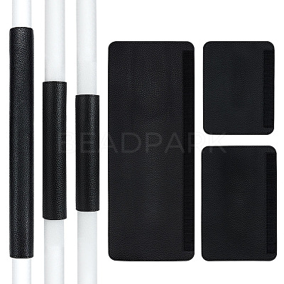 3 Pairs 3 Styles PU Leather Door Knob Cover FIND-MA0001-21B-1
