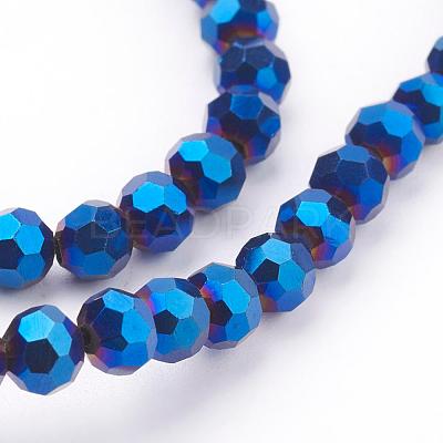 Electroplate Glass Bead Strands X-EGLA-R042-4mm-01-1