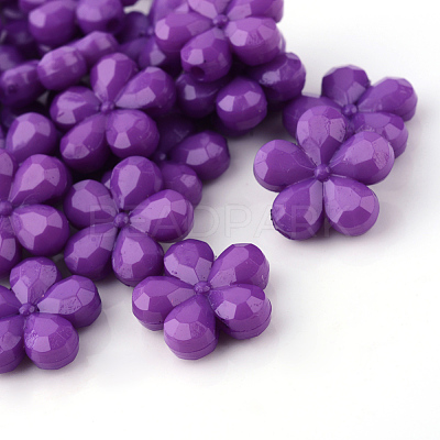 Opaque Acrylic Beads X-SACR-Q128-05-1