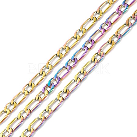 Ion Plating(IP) Rainbow Color 304 Stainless Steel Mother-Son Chains CHS-K001-84M-1