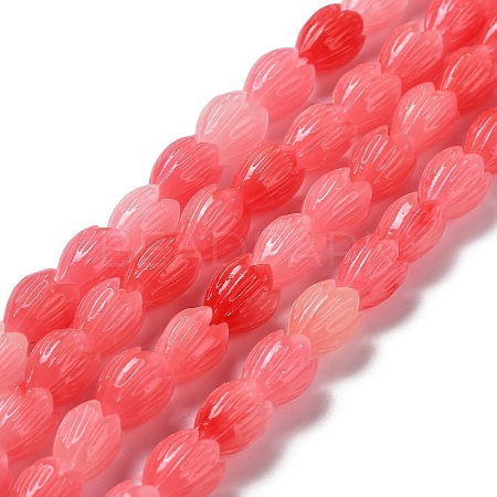 Synthetic Coral Beads Strands G-Q1007-01B-01-1