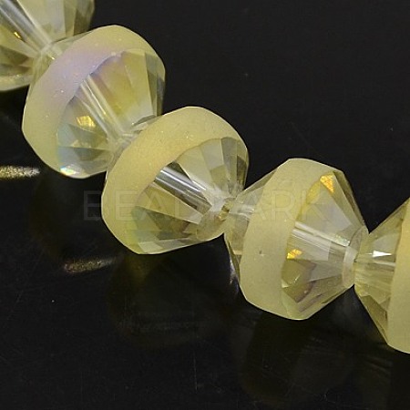 Electroplate Glass Beads Strands EGLA-J037-C-F01-1