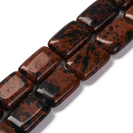 Natural Mahogany Obsidian Beads Strands G-T047-B26-01-1