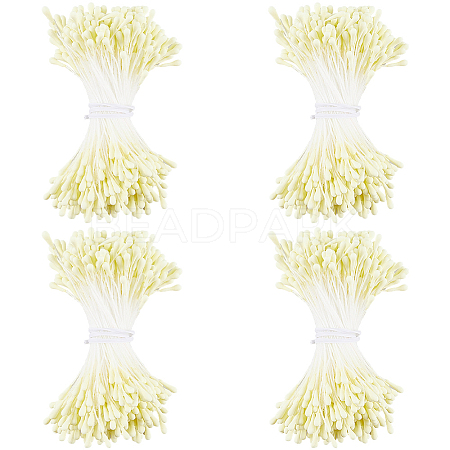Gypsum with Cotton Cord Artificial Flower Core DIY-WH20007-36A-02-1