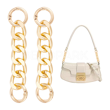 2Pcs Aluminum Curb Chain Purse Strap Extender FIND-UN0003-04A-LG-1