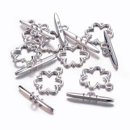 Alloy Toggle Clasps X-EA777Y-S-NR-1