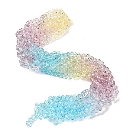 Transparent Painted Glass Beads Strands DGLA-A034-T6mm-A15-1