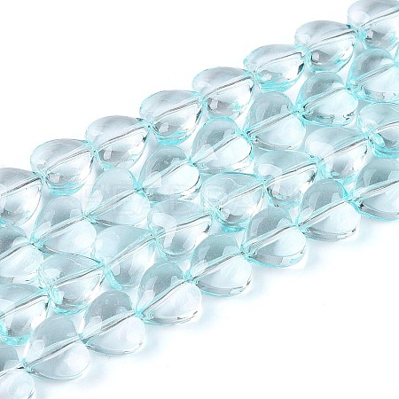 Baking Paint Transparent Glass Beads Strands DGLA-N021-01A-01-1