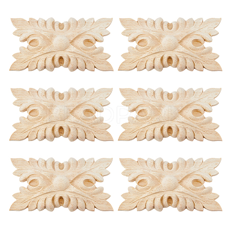 Rubber Wood Carved Onlay Applique AJEW-WH0794-72-1