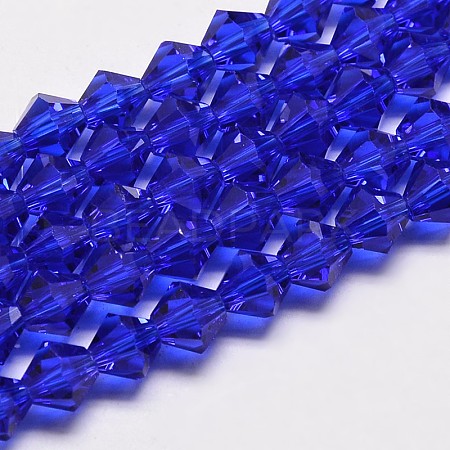Imitate Austrian Crystal Bicone Glass Beads Strands X-GLAA-F029-4x4mm-06-1