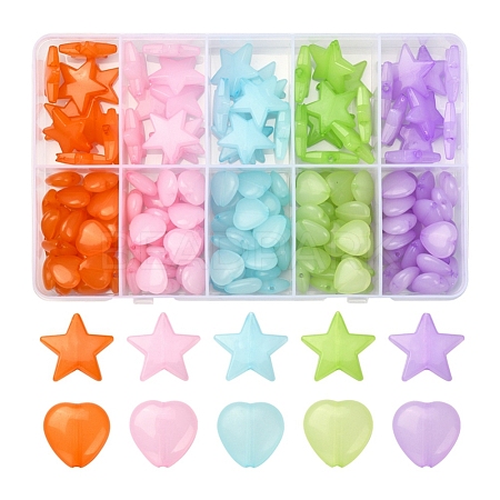 175Pcs 10 Style Imitation Jelly Acrylic Beads MACR-YW0001-80-1