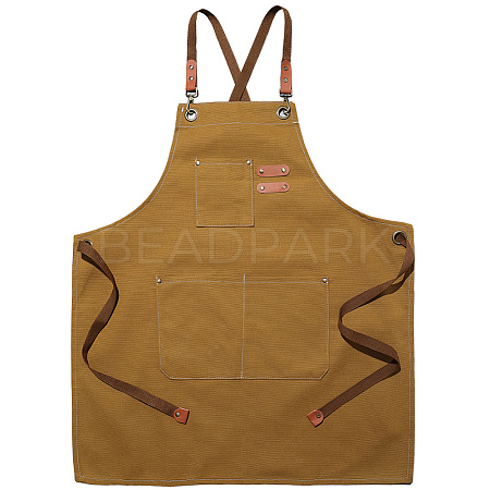 Canvas Cotton Apron AJEW-WH20060-29A-1
