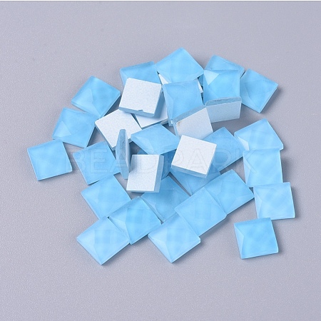 Faceted Glass Cabochons DIY-WH0121-46H-1
