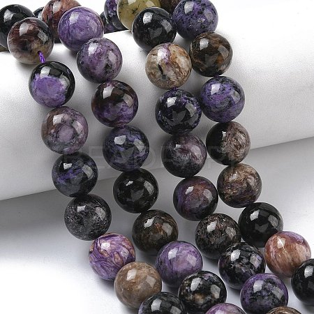 Natural Charoite Beads Strands G-C270-O03-12-1