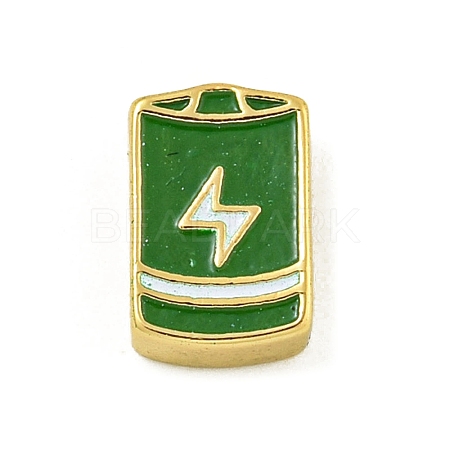 Rack Plating Brass Enamel Beads KK-U029-22G-06-1
