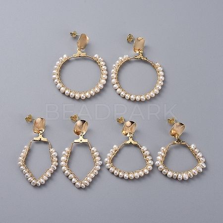 Dangle Stud Earrings EJEW-JE03987-1