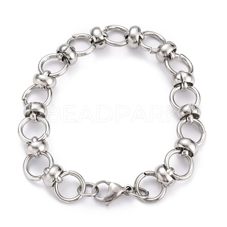 304 Stainless Steel Link Chain Bracelets BJEW-Z011-11P-1
