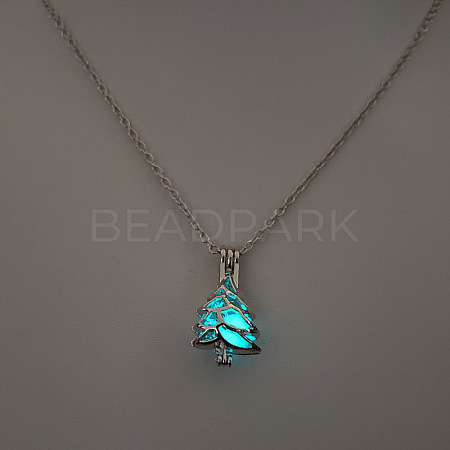 Alloy with Luminous Resin Bead Inside Pendant Necklaces for Women Men FS-WG4D5C2-20-1