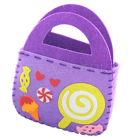 Non Woven Fabric Embroidery Needle Felt Sewing Craft of Pretty Bag Kids DIY-H140-05-1