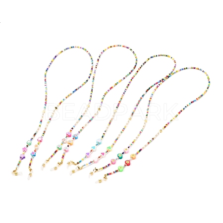 Glass Seed Beads Eyeglasses Chains AJEW-EH00383-1
