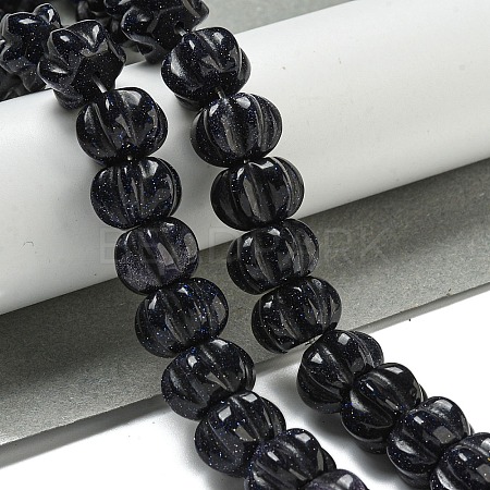 Synthetic Blue Goldstone Beads Strands G-G142-A10-01-1