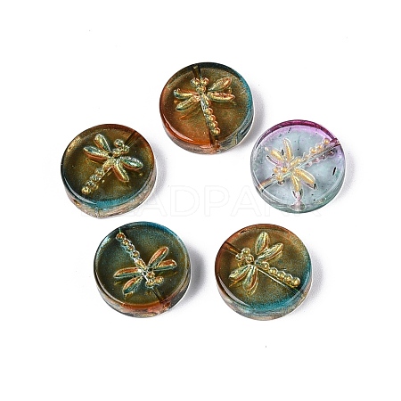 Baking Paint Transparent Glass Beads DGLA-N018-30A-1