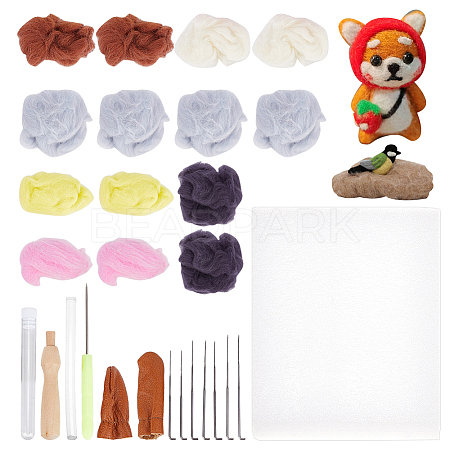 Needle Felting Wool Roving AJEW-PH0011-68-1