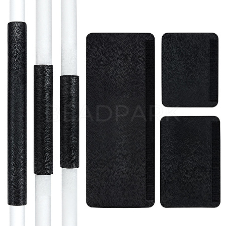 3 Pairs 3 Styles PU Leather Door Knob Cover FIND-MA0001-21B-1