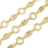 Rack Plating Brass Glass Link Chains CHC-P012-02G-1