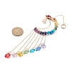 Glass Star & Natural Pearl Pendant Decoration HJEW-JM01183-01-2